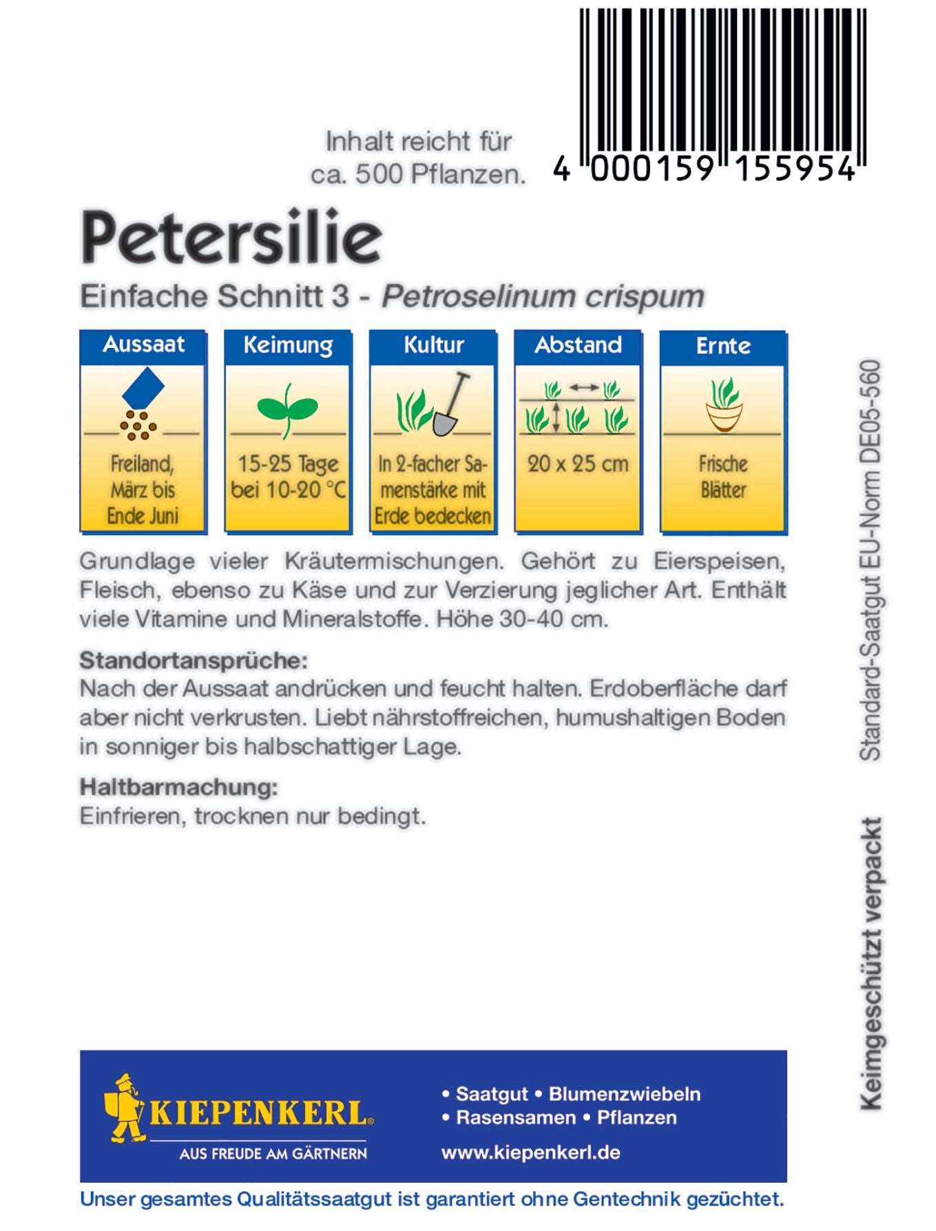 Petersilie Einfache Schnitt 3