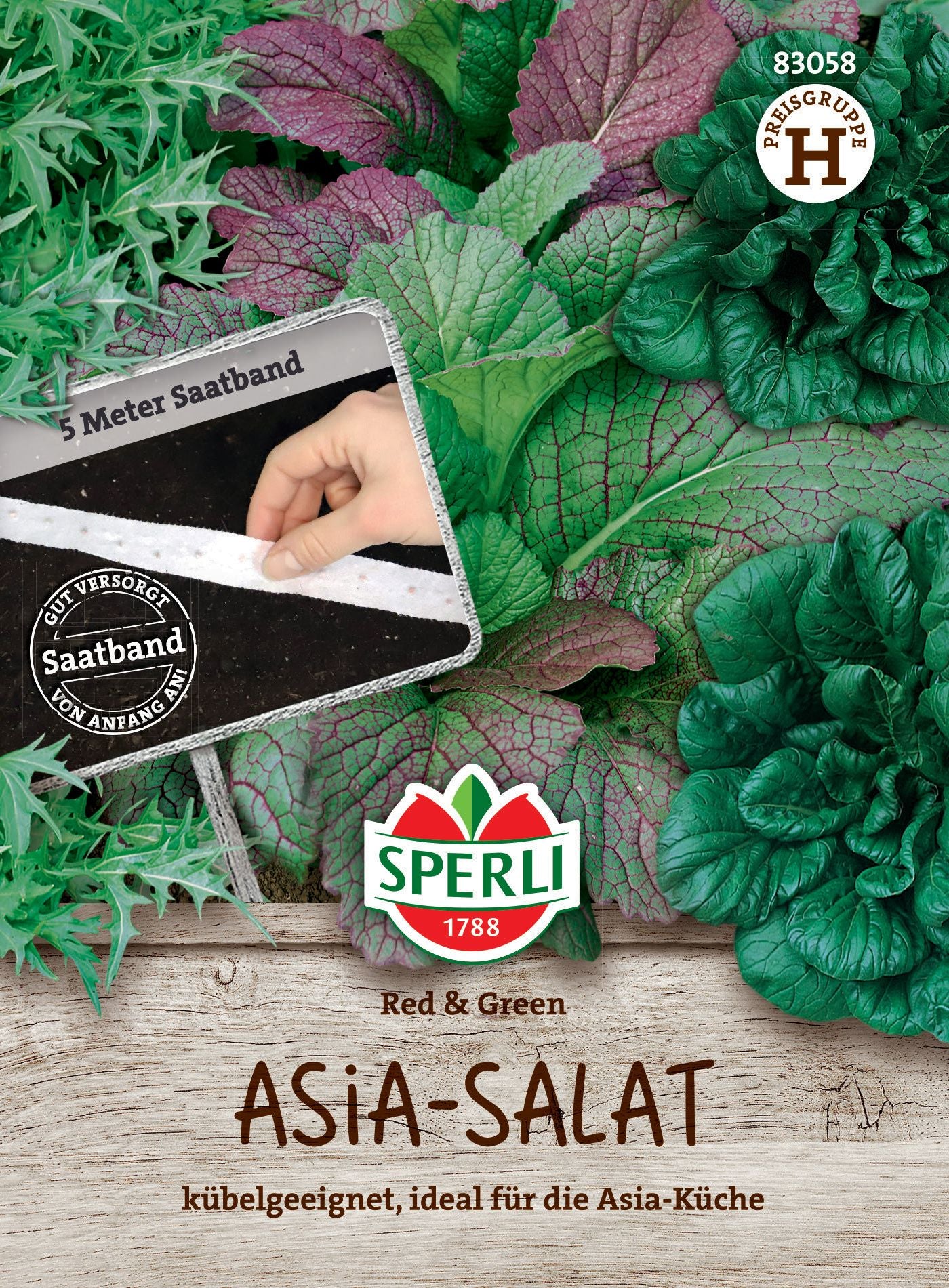 Asia-Salat Red & Green, Saatband