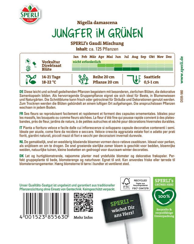 Jungfer im Grünen Mischung