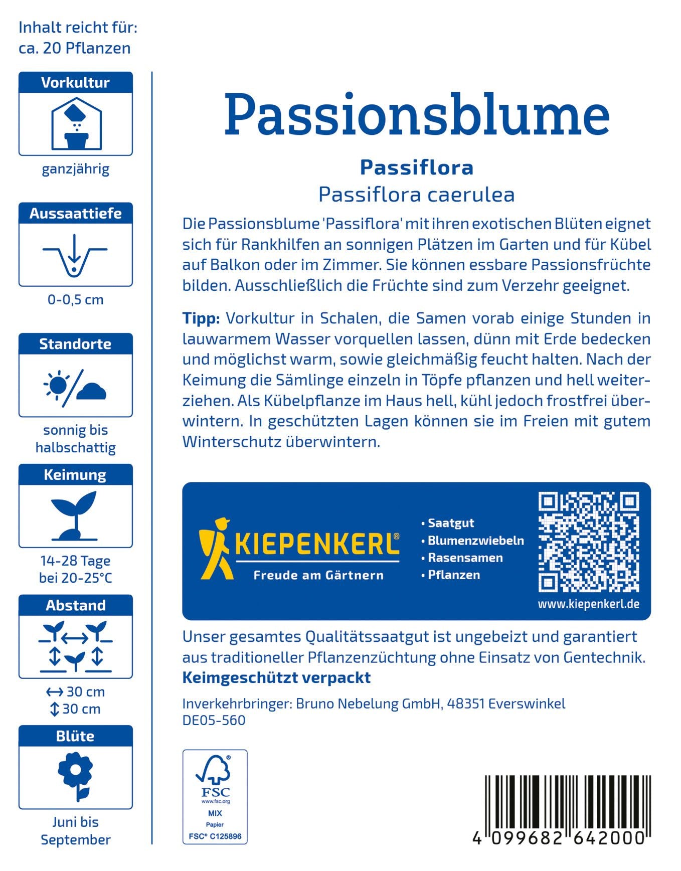 Passionsblumensamen Passiflora