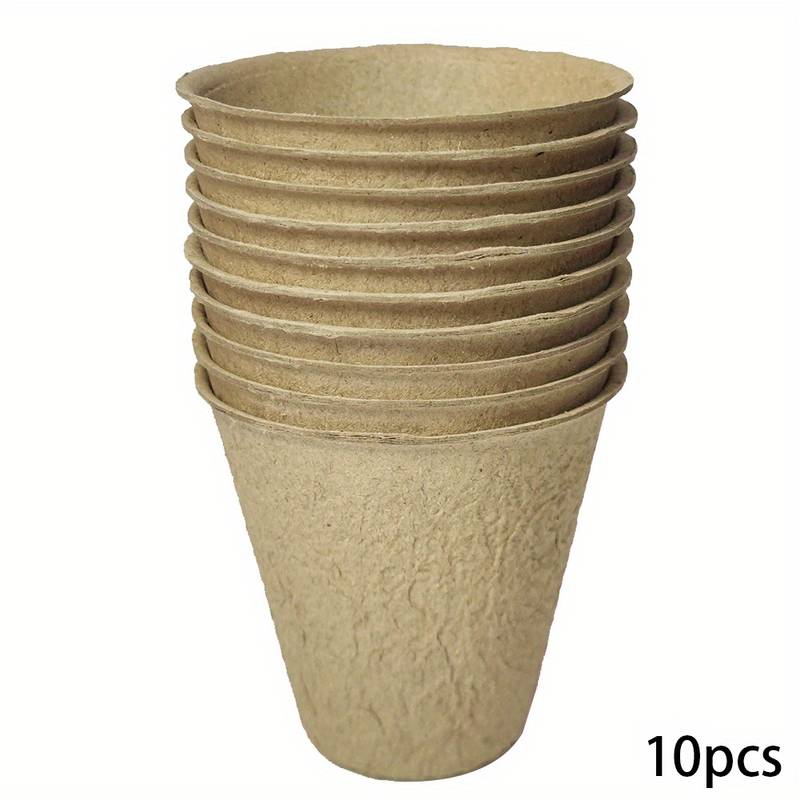 Runde Torftöpfe (10 Stück)