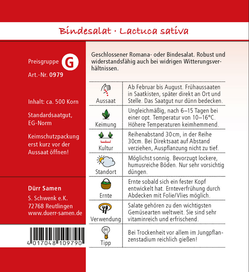 Romana- oder Bindesalat Kasseler Strünkchen