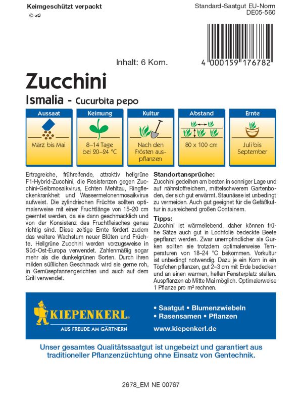 Zucchini Ismalia, F1