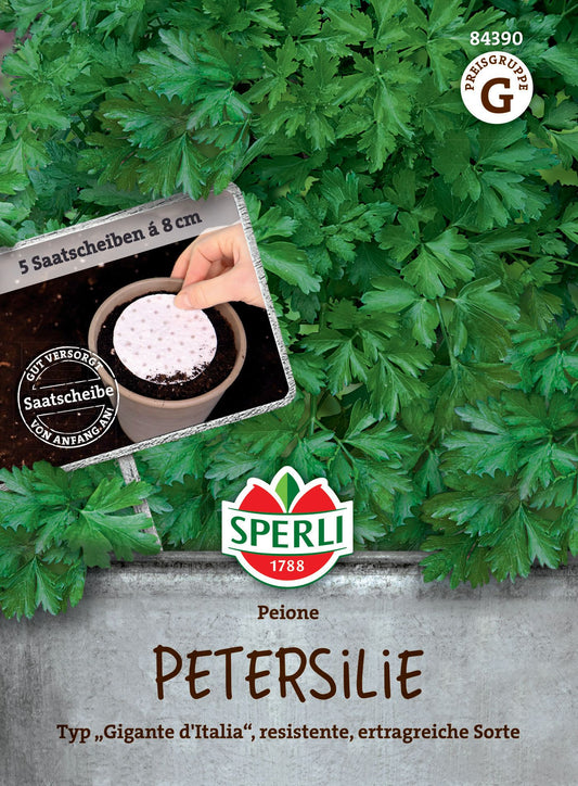 Petersiliensamen Peione, Saatscheibe